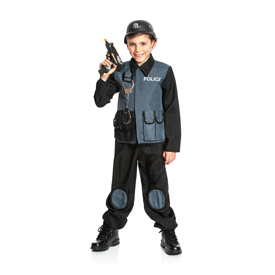 Polizei Kostüm für Kinder Spezial Einheit Polizist Polizeikostüm Gr. 128 140 152  eBay