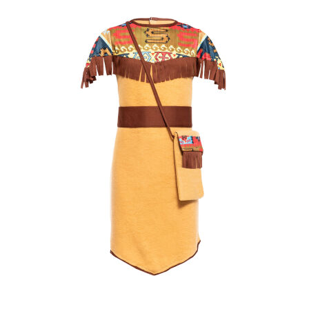 Indianerin Kleid mit Per&uuml;cke 128