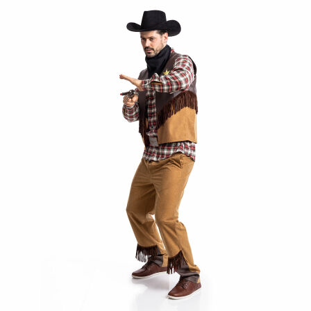 Cowboy Kostüm Herren mit Hut 56-58