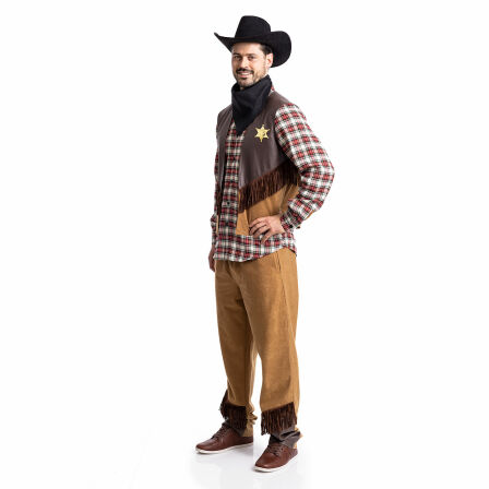 Cowboy Kostüm Herren mit Hut 60-62