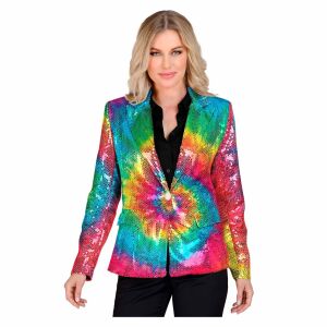 Party Pailletten Blazer Damen bunt