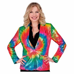 Party Pailletten Blazer Damen bunt