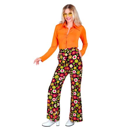 60er Jahre Schlaghose flower power Damen