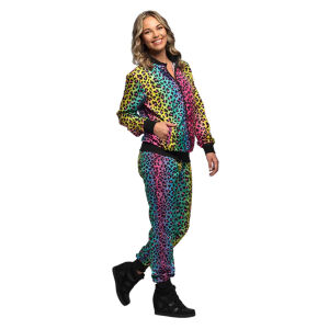 Trainingsanzug Leopard Regenbogen Damen