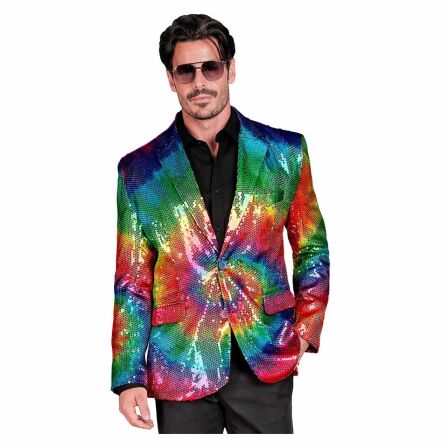 Pailletten Party Jacket bunt Herren