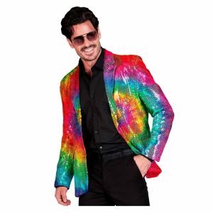 Pailletten Party Jacket bunt Herren