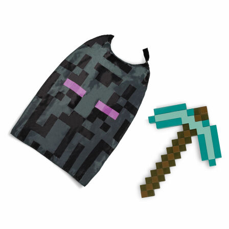 Minecraft Diamant Spitzhacke mit Enderman Cape Kinder