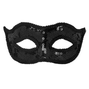 Maske Venice Pailletten schwarz