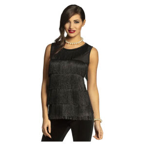 Flapper Top Damen schwarz