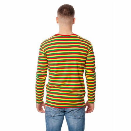 Ringelshirt Herren langarm rot-gelb-grün L