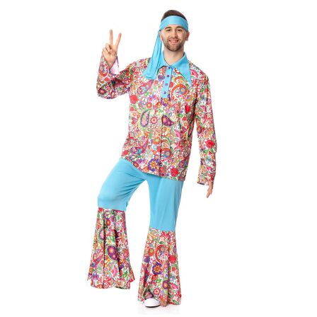 Hippie Herren Kostüm Outfit komplett 68-70