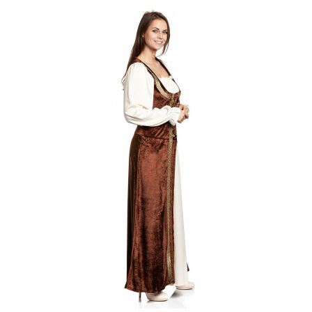 Mittelalter-Kleid Damen braun Größe 44-46