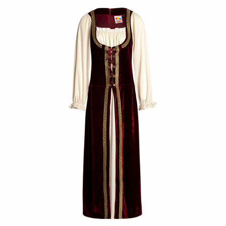 Mittelalter-Kleid Damen bordeaux Größe 36-38