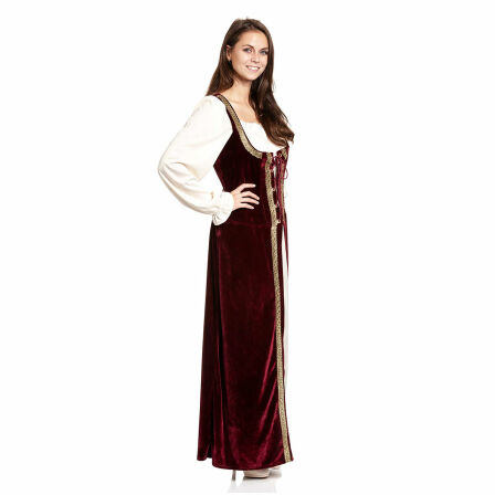 Mittelalter-Kleid Damen bordeaux Größe 36-38