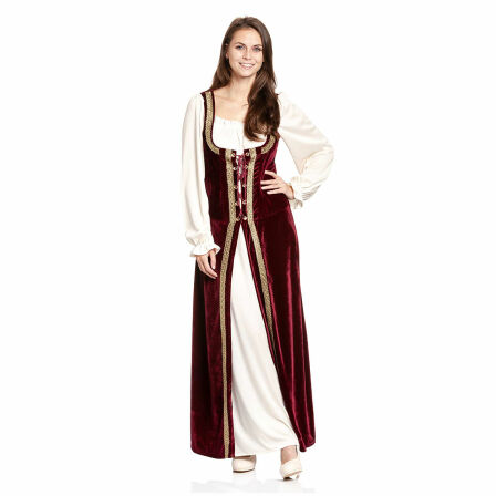 Mittelalter-Kleid Damen bordeaux Gr&ouml;&szlig;e 40-42