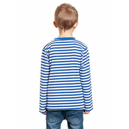 Ringelshirt Kinder langarm blau-weiß 164